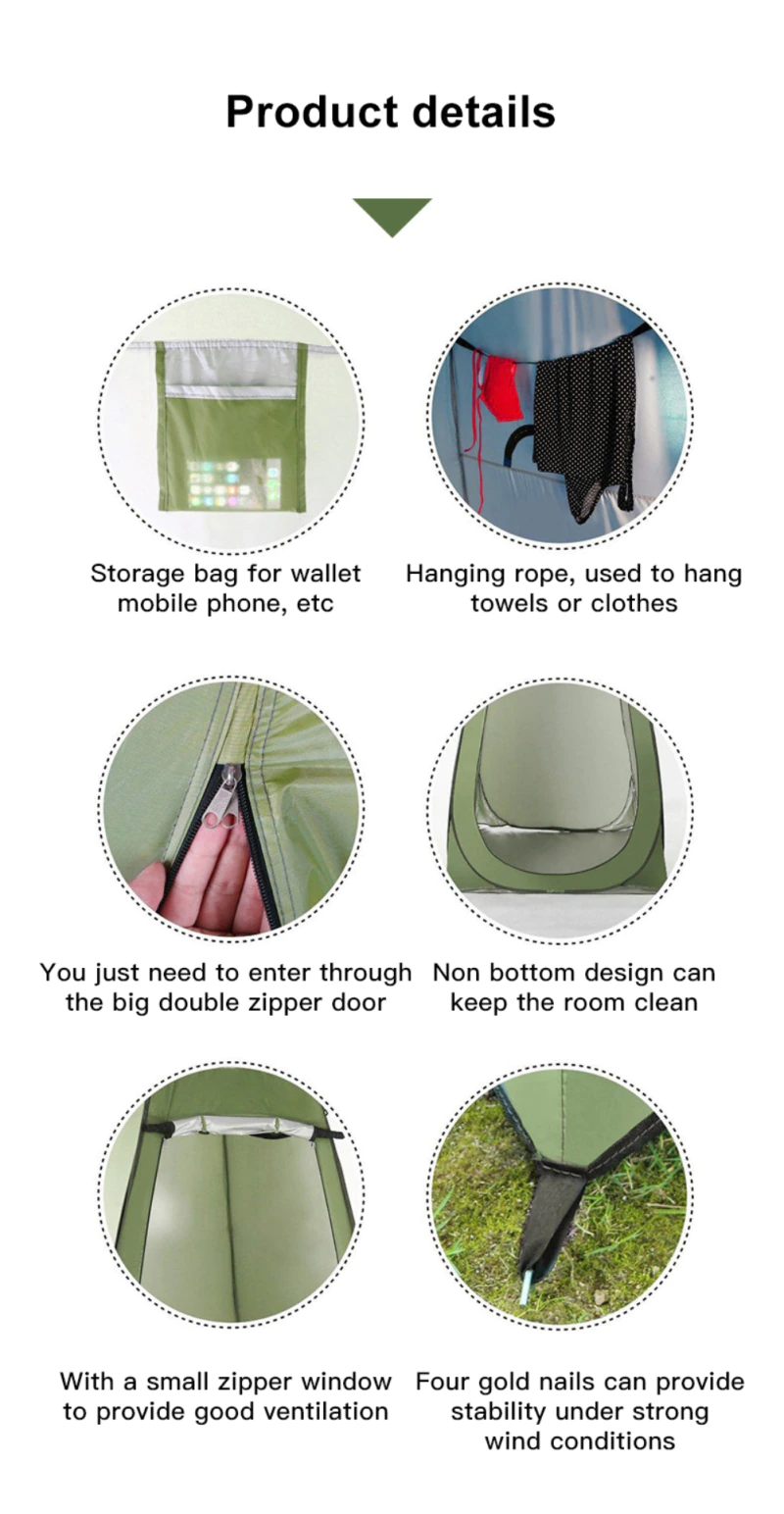 Cheap Goat Tents Outdoor Camping Beach Tent Shower Bath Changing Fitting Room Shower Tent Shelter Automatic Instant Tent Shade Awning Toilet Tent   